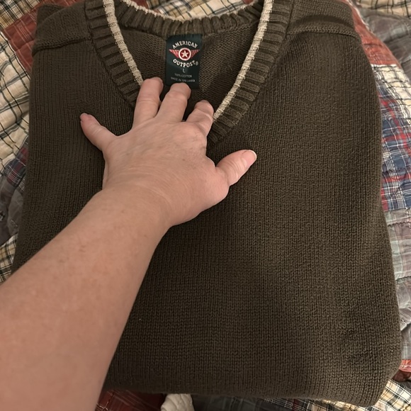 Mens L (XL too) COTTON SWEATER VINTAGE 90s - Picture 7 of 7